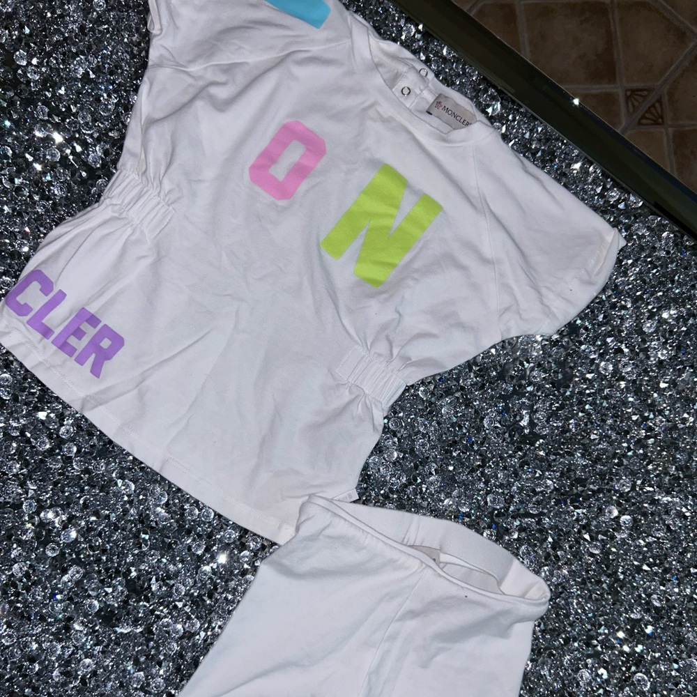 Moncler Enfant Logo Patch Crewneck tracksuit